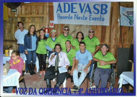 Programa "Voz da Querência" (23.03.2014) - Motta, Denise, Izaura, Luiz Alberto, Ramão, Mariza, Viriato, Deoclides Dorneles (o anfitrião), Paulo, Douglas e José Artur (Pingo).